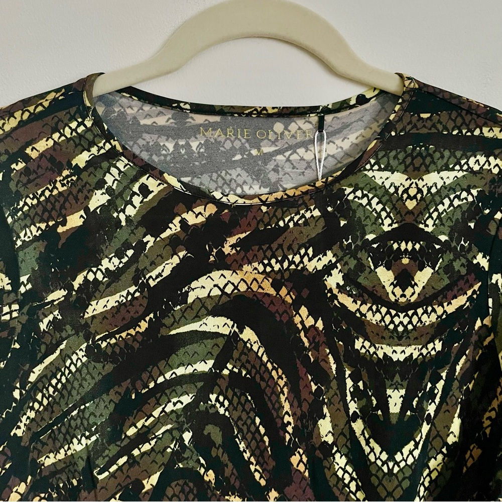 Marie Oliver Hazel Top Blouse In Bengal Snakeskin Size M NWT - Picture 9 of 15